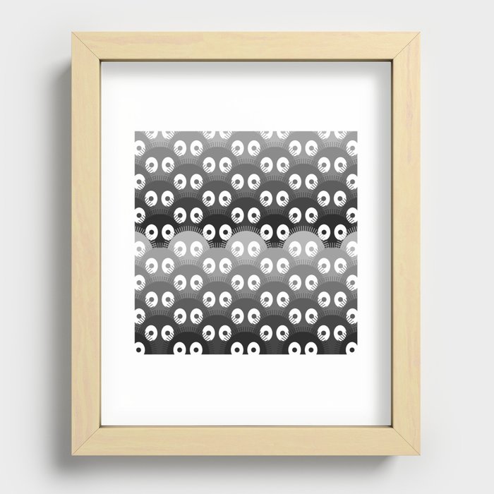 susuwatari pattern Recessed Framed Print