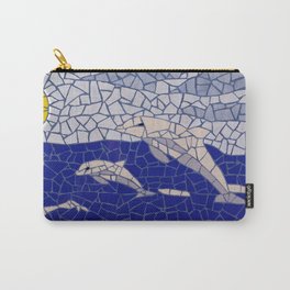 "Dolphins" Unique mosaic  Carry-All Pouch