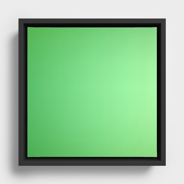 28 Green Gradient Background 220713 Minimalist Art Valourine Digital Design Framed Canvas