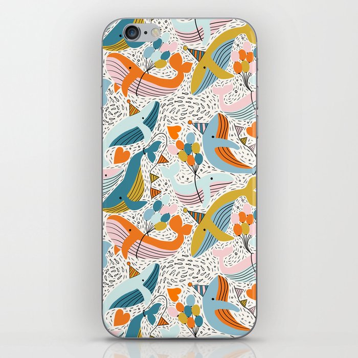 Humpback Whale Party iPhone Skin