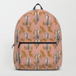 Paisley Tiger - soft pink & gold Backpack