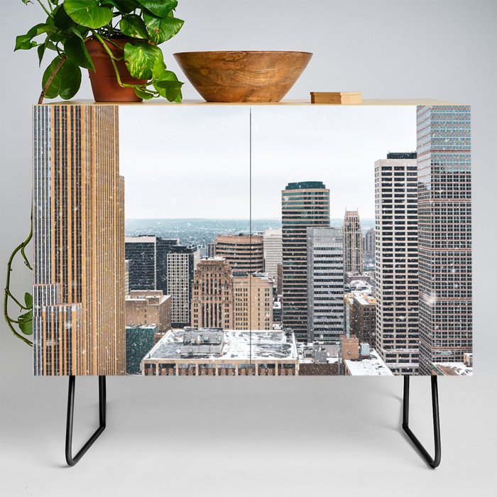 Snow in the City | Photography in Minneapolis Credenza