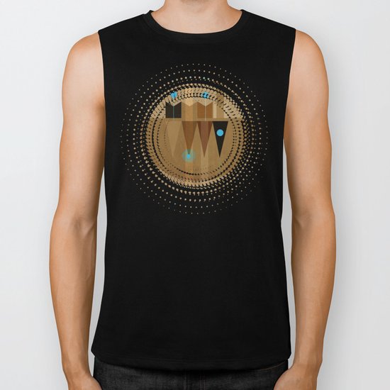 Geometric/Abstract 10 Biker Tank