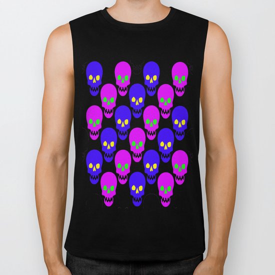 Bright Skulls Biker Tank