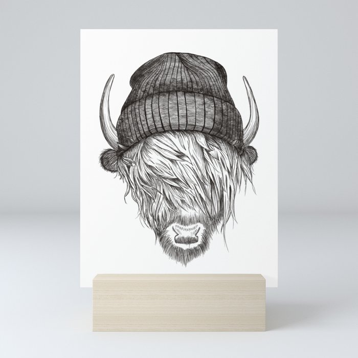 Fresh styled Highland Cattle  Mini Art Print