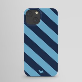 Preppy & Classy, Navy Blue / Blue Striped iPhone Case