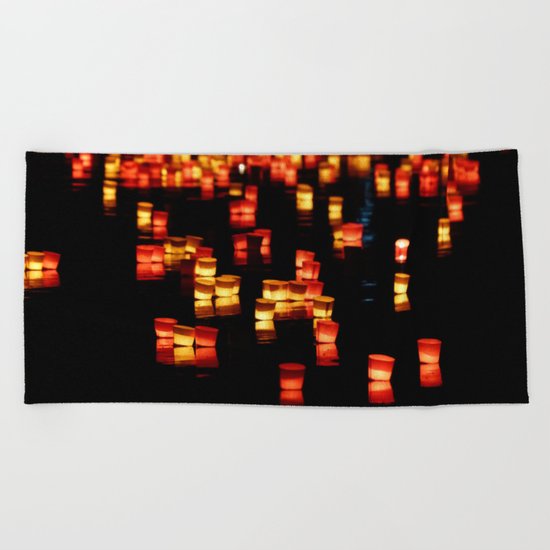 Floating Laterns Beach Towel