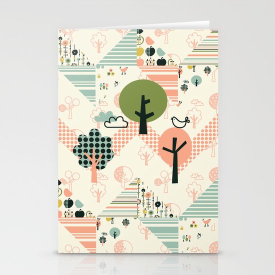 Apple Orchard Zig Zag Stationery Cards