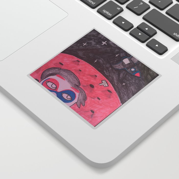 Atom goes to the Moon Sticker