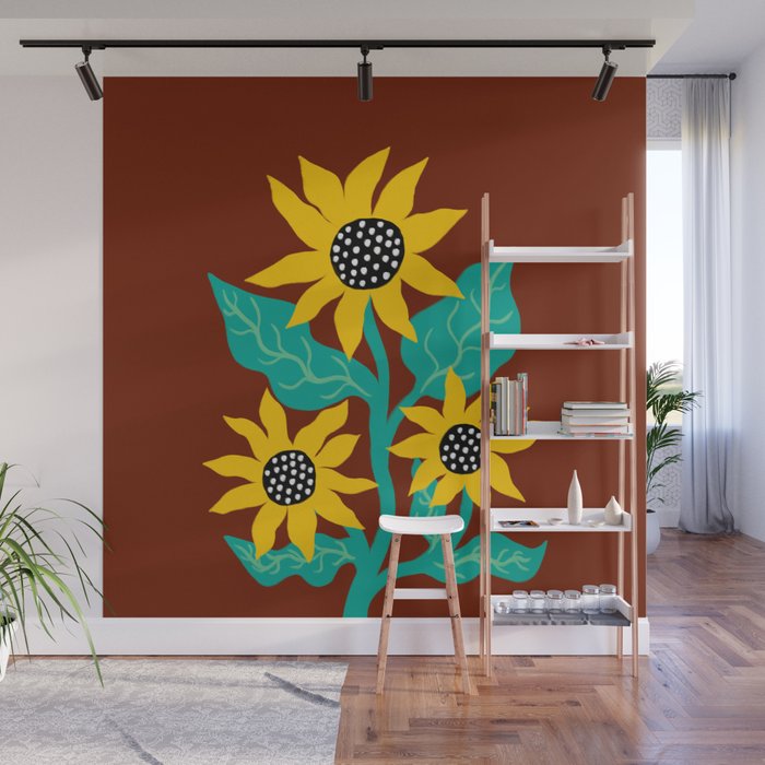 Sunflowers Wall Mural