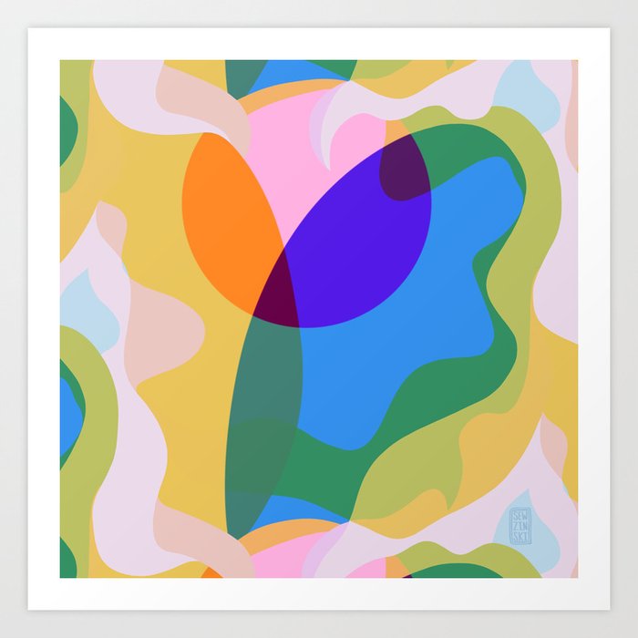 Saturated Shapes Art Print