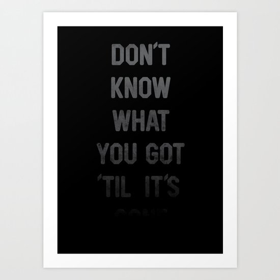 Gone Art Print