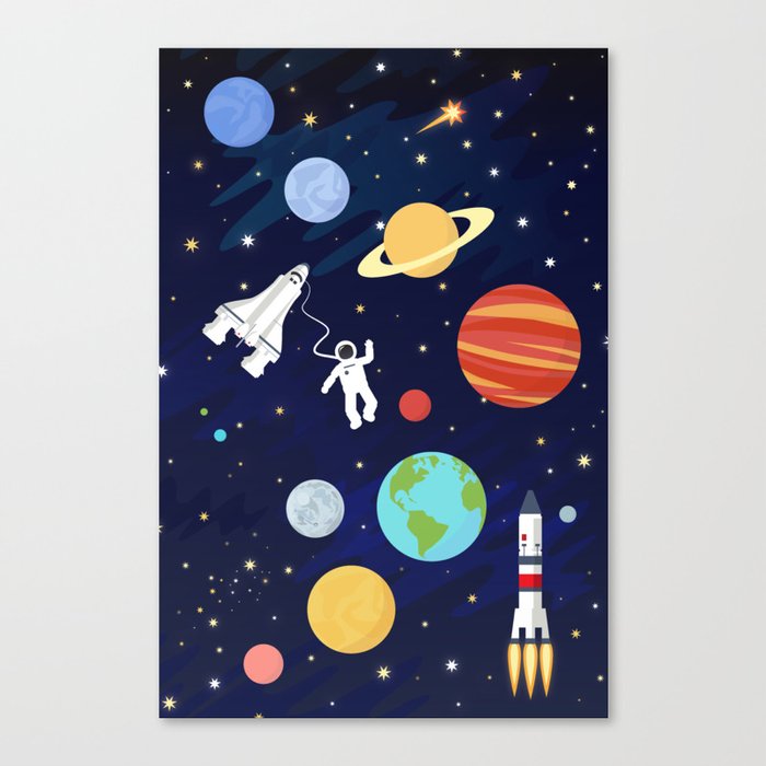 In space Canvas Print