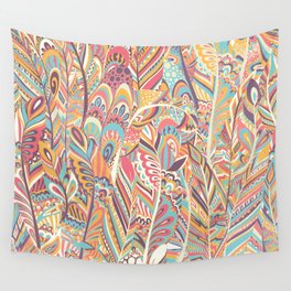 Boho Feathers #3 Wall Tapestry