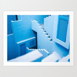 Blue maze of Muralla Roja Spain | Abstract photograph architecture art Art Print Art Print