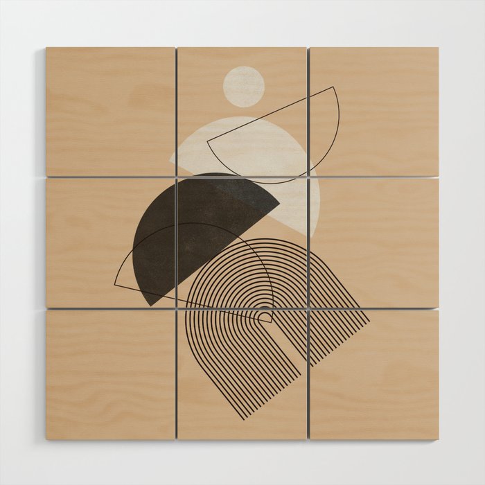 Abstraction_GEOMETRIC_DANCE_MOVE_JOY_LOVE_POP_ART_0610A Wood Wall Art