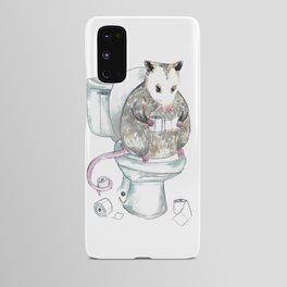 Opossum toilet Painting Wall Poster Watercolor  Android Case