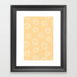 Simple Daisies on Butter Framed Art Print