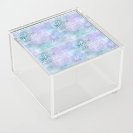 Glam Girly Iridescent Metallic Glitter Acrylic Box