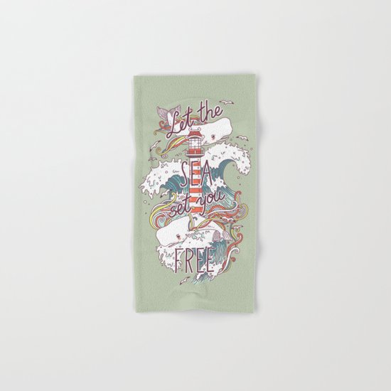 Whales and Waves Hand & Bath Towel
