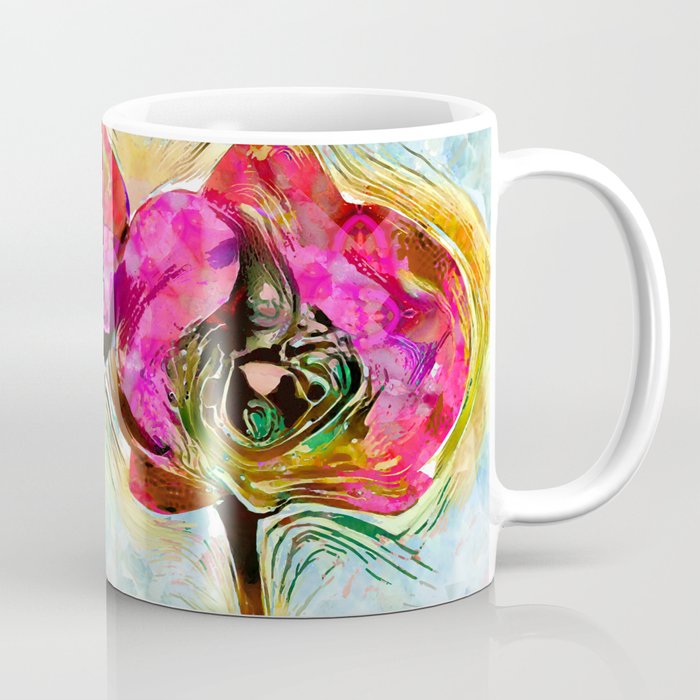 Colorful Wild Orchids Flower Art Phaleanopsis  Coffee Mug