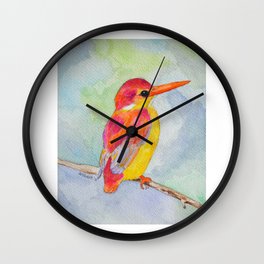 Rufous-backed Kingfisher Wall Clock