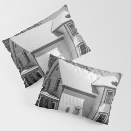 Old House Black and White Pillow Sham