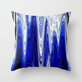 Zigzag Cobalt Blue Throw Pillow