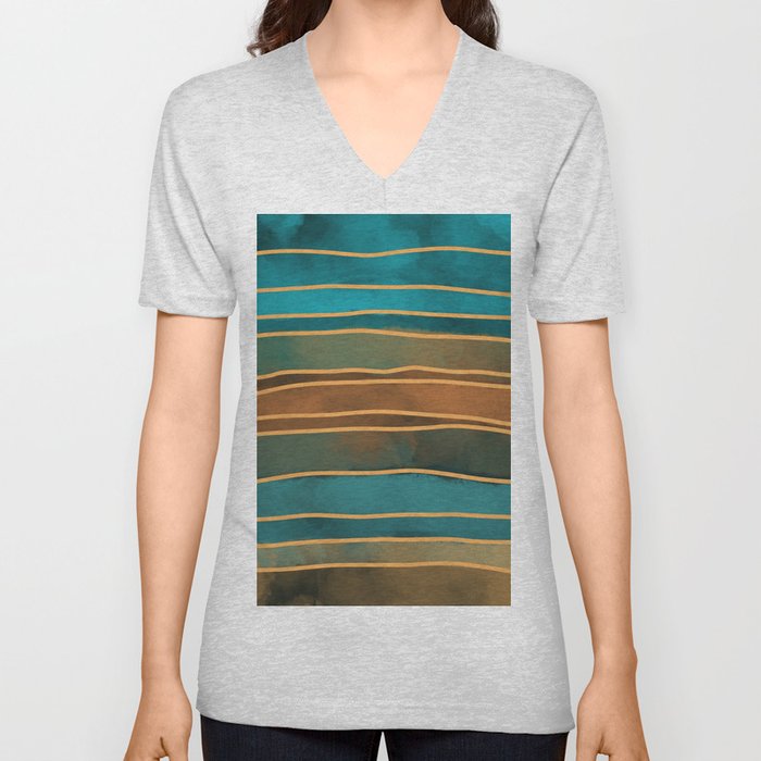 Coastal Weather Patterns V Neck T Shirt