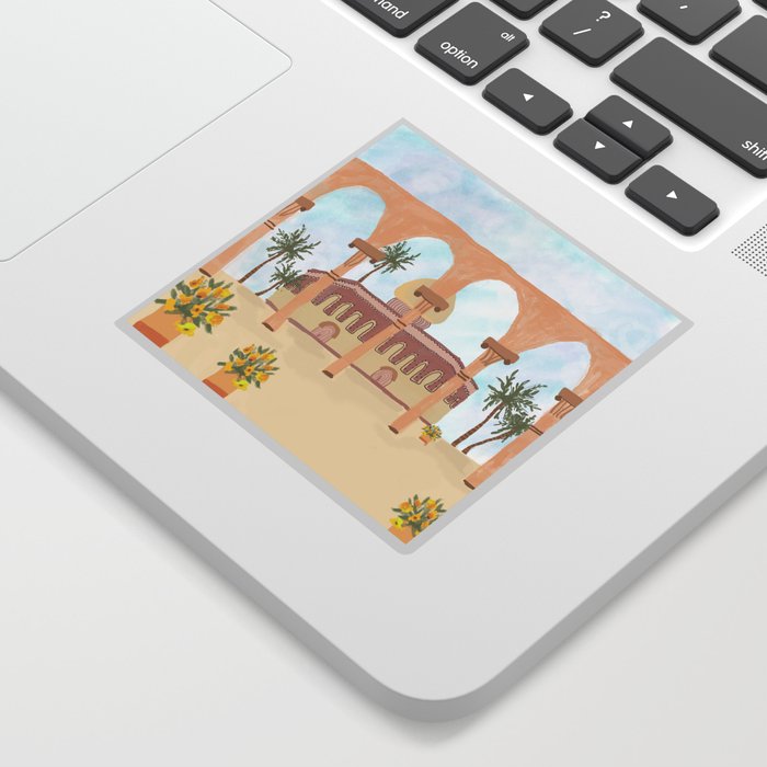temple within the desert Sticker