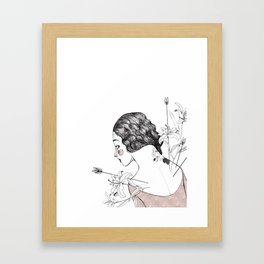 Flowers and arrows Framed Art Print