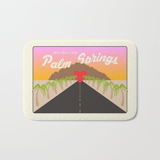 GREETINGS FROM PALM SPRINGS Bath Mat