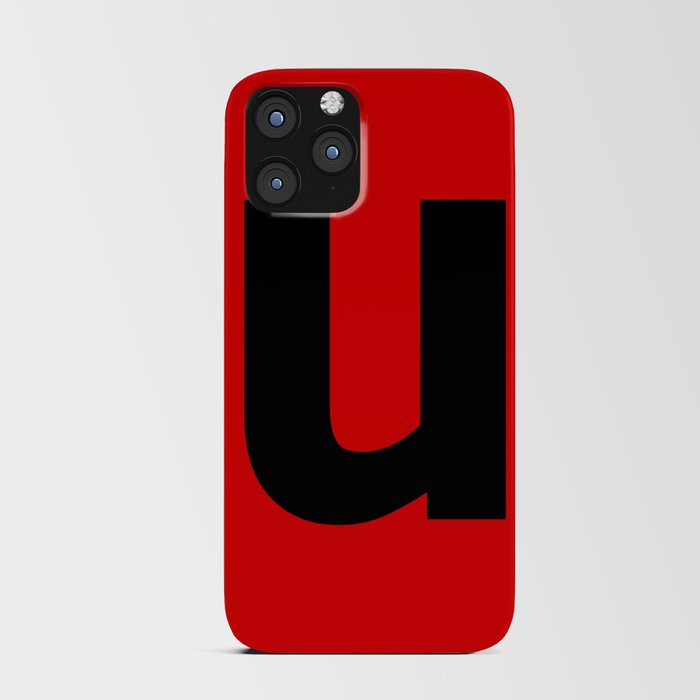 letter U (Black & Red) iPhone Card Case