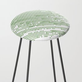 Green and White Polka Dot Abstract Pattern Pairs Coloro 2022 Popular Color Seaweed Green 062-55-25 Counter Stool