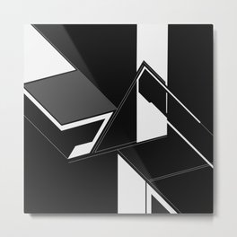 RIM TROPO Metal Print | Black And White, Geometric, Graphism, Composition, Minimal, Mnml, Idm, Graphicdesign, Digital 