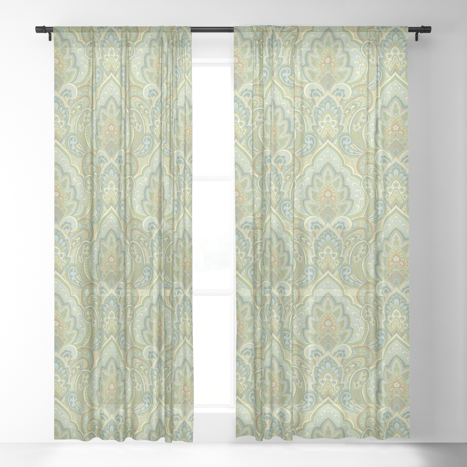 Gilded Paisley Sheer Curtain By Bpixton Society6
