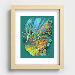 Dino Riders Recessed Framed Print