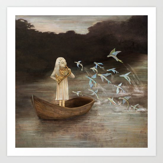 Solo at Dawn Art Print