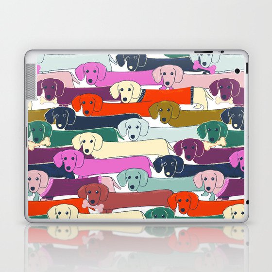 colored doggie pattern Laptop & iPad Skin