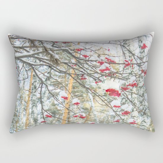 Winter Rowan and birchs Rectangular Pillow