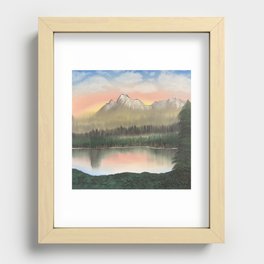 Lake Mountain by Hafez Feili Recessed Framed Print