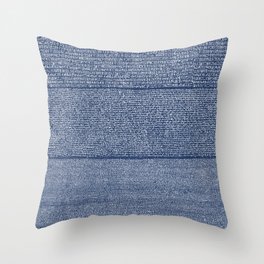 The Rosetta Stone // Navy Blue Throw Pillow