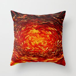 Fireball Abstract  Throw Pillow