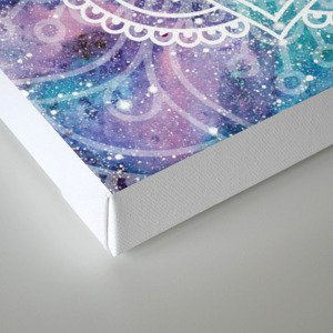 Mandala Dream Watercolor Galaxy Painting Canvas Print By
