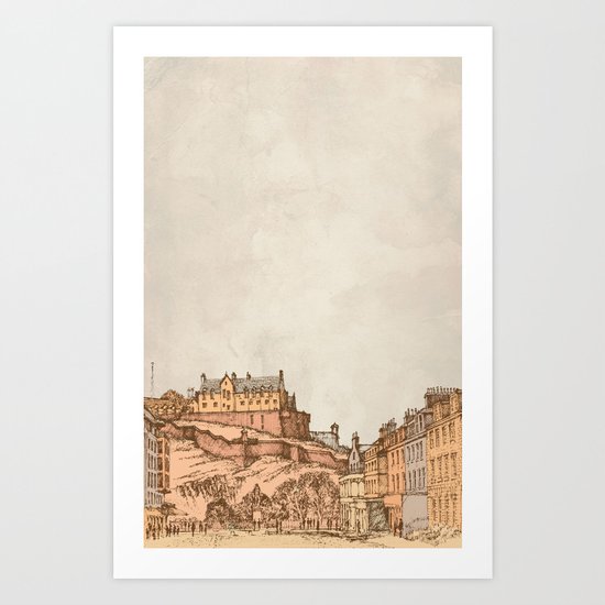 Tea in Edinburgh Art Print