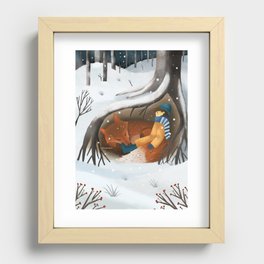 Winter Nap Recessed Framed Print