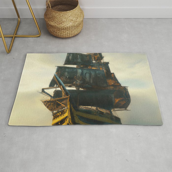 Ancient Spanish Galleon Rug