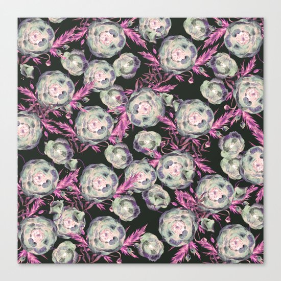 Abstract Poppy Pattern II Canvas Print