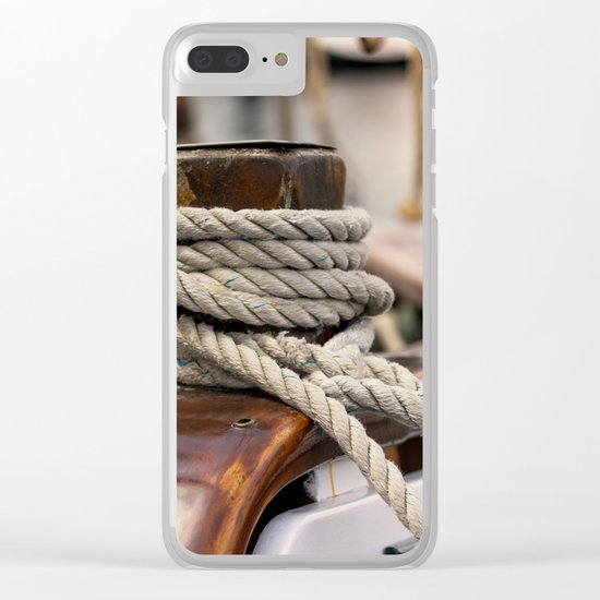 linen rope from the old ship Clear iPhone Case