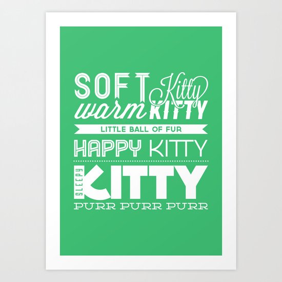 Soft Kitty Art Print
